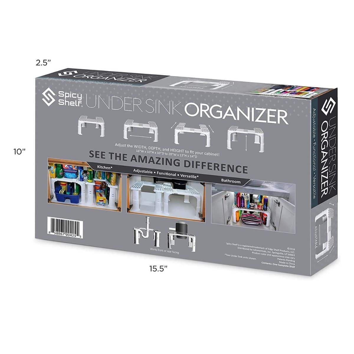 Expandable Under Sink Organizer and Storage – Healthier Spaces Organizing