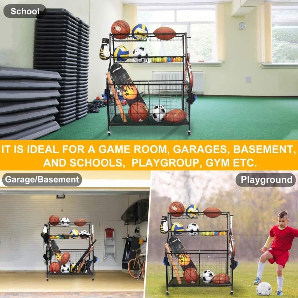 Kinghouse Garage Sports Equipment Organizer Healthier Spaces Organizing