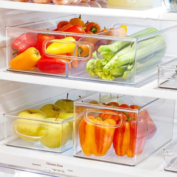 iDesign Plastic Storage Bin with Handles for Kitchen, Fridge, Freezer, Pantry, and Cabinet Organization, BPA-Free, Medium - Image 2