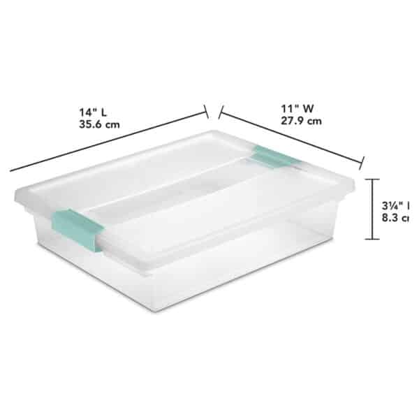 Sterilite 19638606 Large Clip Box, Clear with Blue Aquarium Latches, 6-Pack - Image 4
