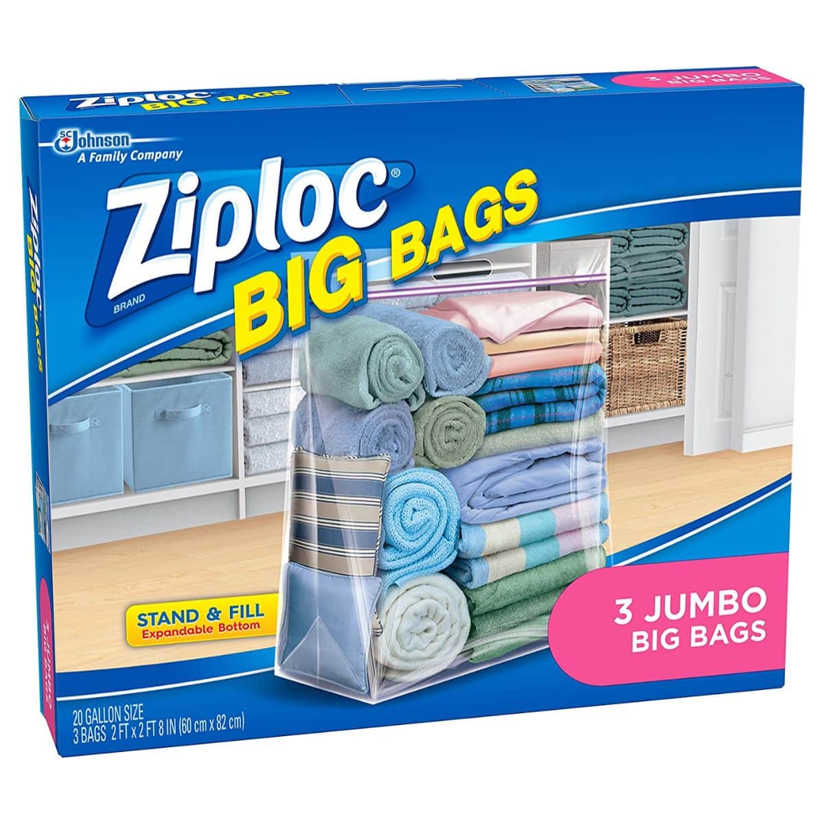 Ziploc Big Bags Clothes and Blanket Storage Bags for Closet Organization, Protects from Moisture, Jumbo, 3 Count - Image 5